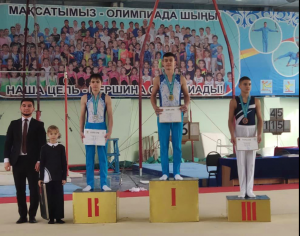 Спорттық гимнастикадан Қазақстан Республикасы чемпионатында І орынды иеленген мектебіміздің 9 “Б” сынып оқушысы Каримов Семургті құттықтаймыз
